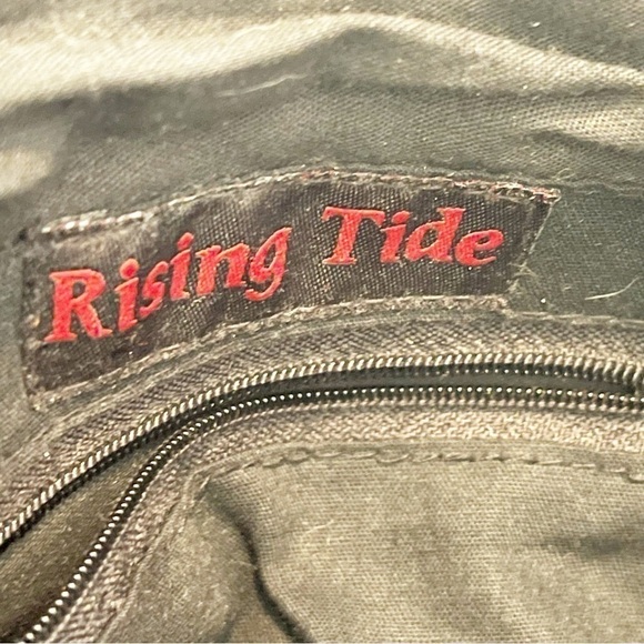 Rising Tide Felted Wool Handbag Brown Purple Applique Artsy Nepal Funky Festival - Picture 8 of 9